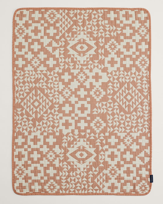 Blue Ridge Organic Cotton Baby Blanket | Pink/Cream