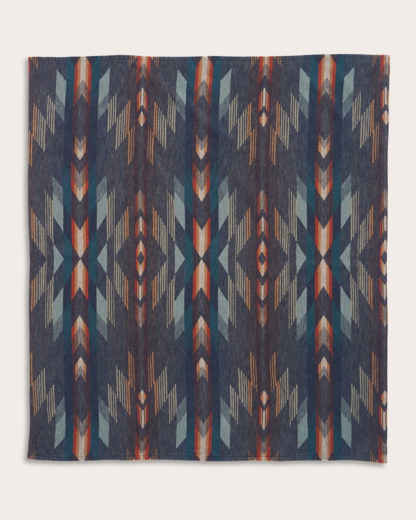 Wyeth Falls/Stripe Organic Cotton Throw Gift Pack | Denim