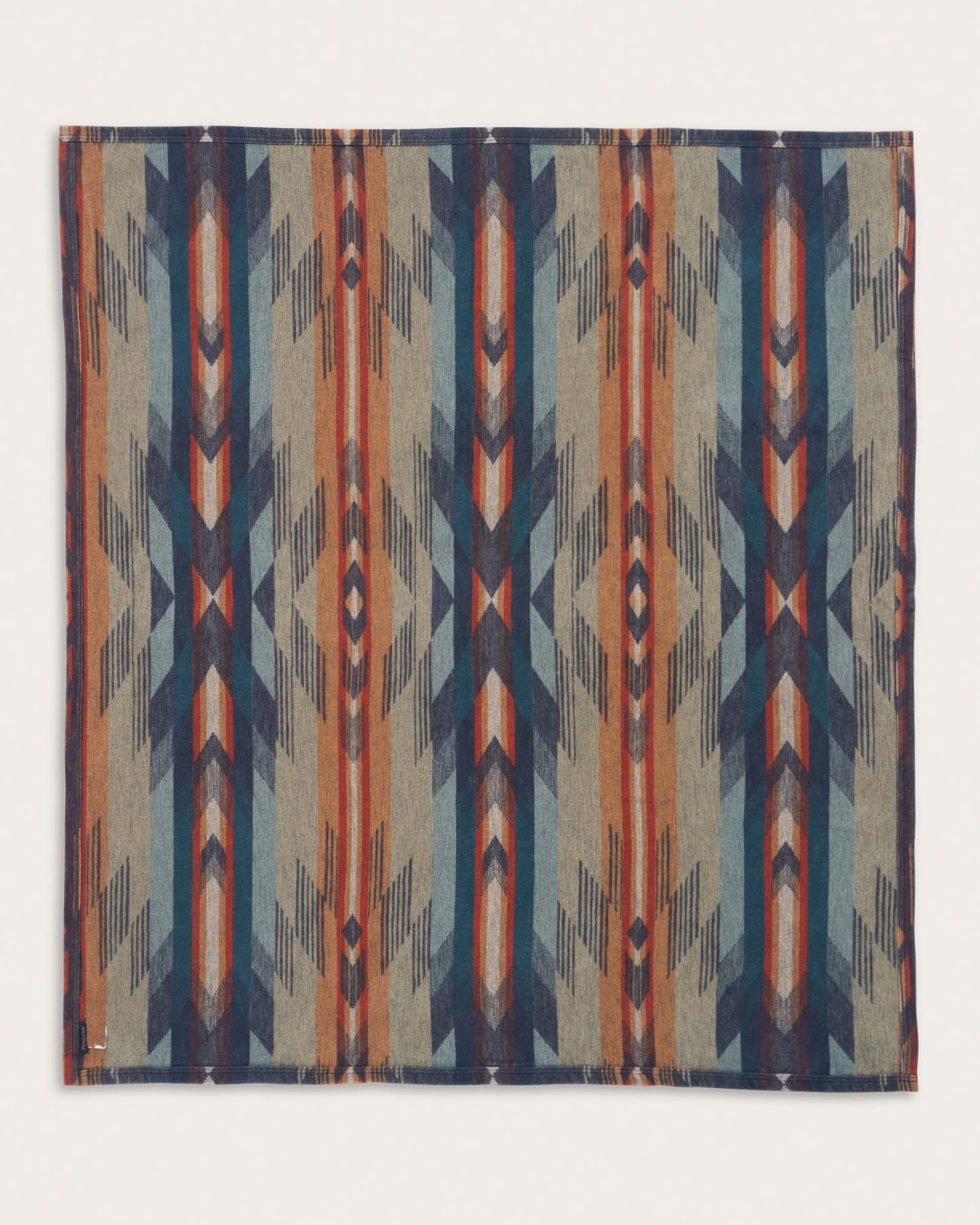 Wyeth Falls/Stripe Organic Cotton Throw Gift Pack | Denim