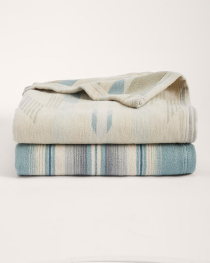 Wyeth Falls/Stripe Organic Cotton Throw Gift Pack | Linen
