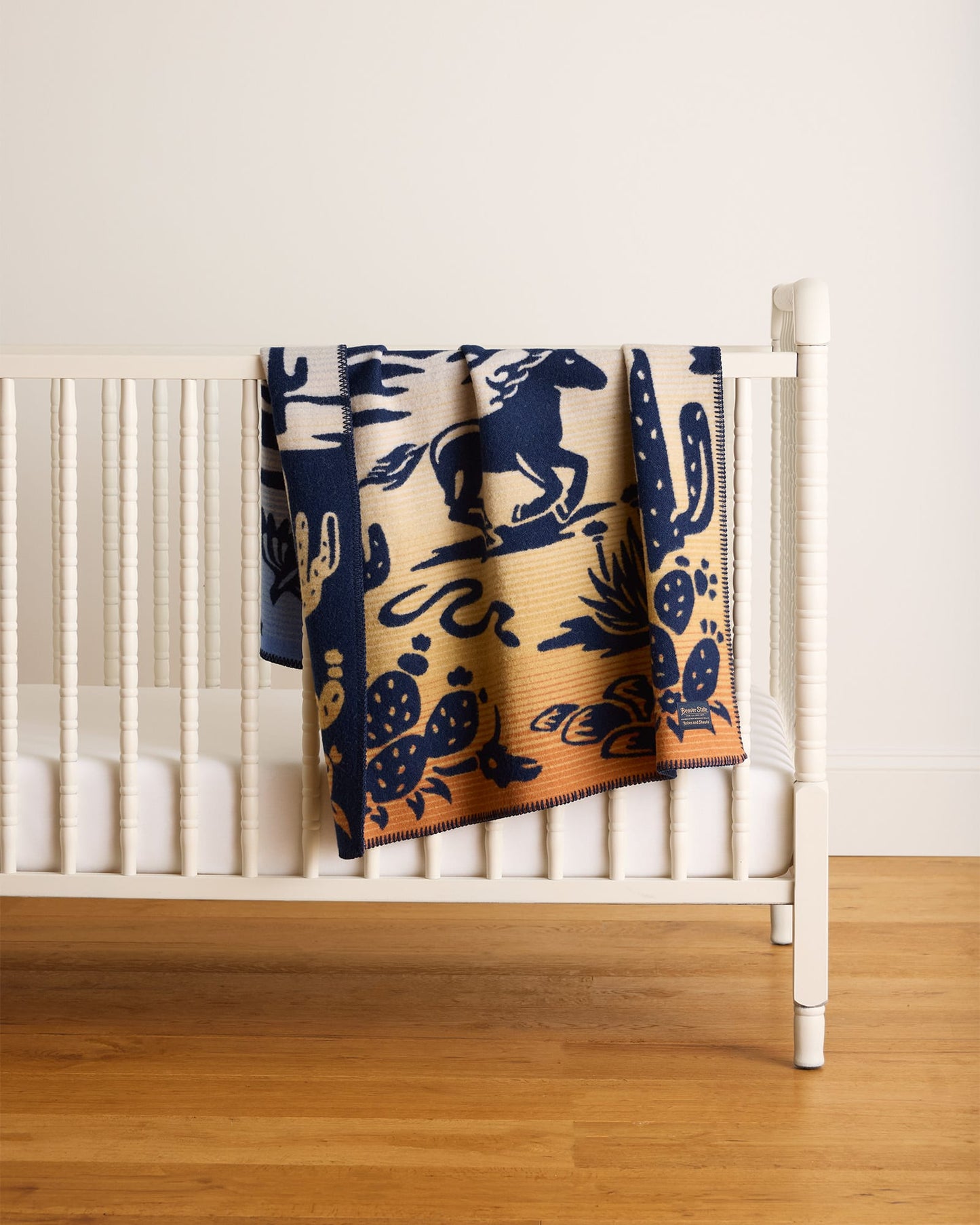 Desert Dream Crib Blanket | Blue/Gold Multi