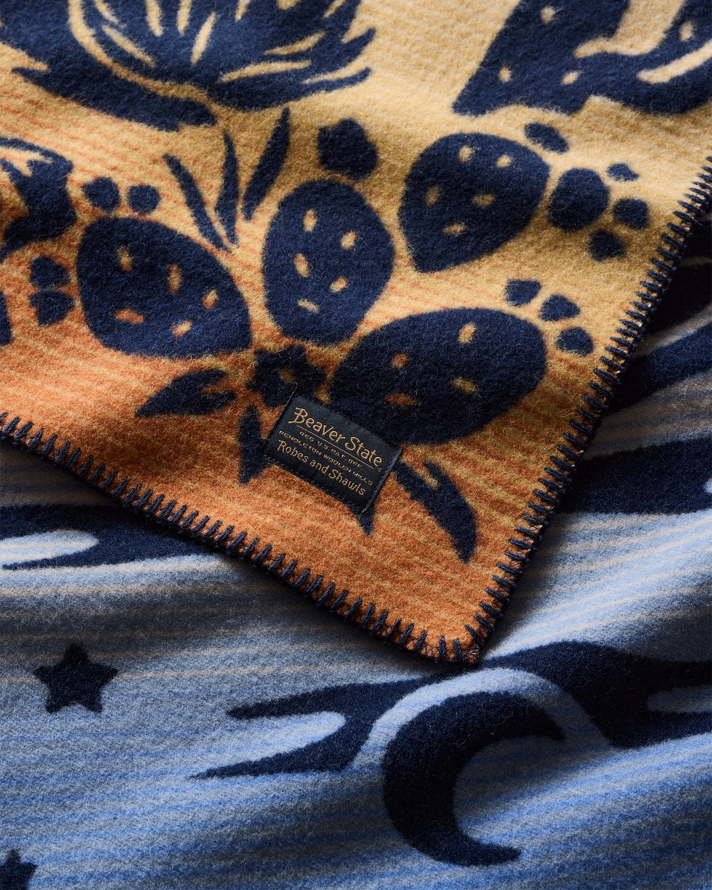 Desert Dream Crib Blanket | Blue/Gold Multi