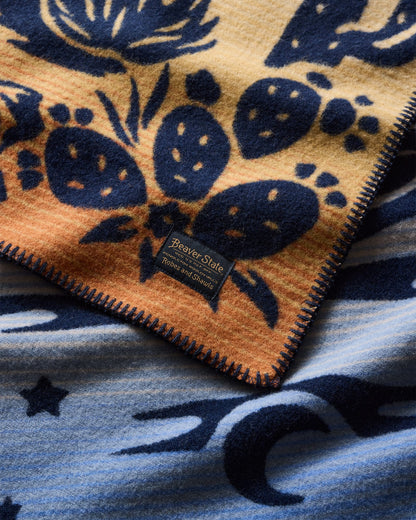 Desert Dream Crib Blanket | Blue/Gold Multi