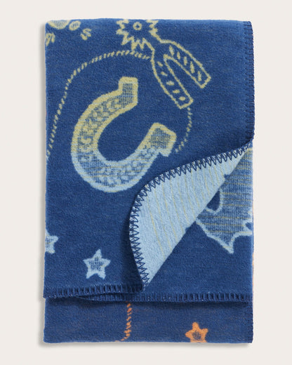 Cosmic Rodeo Organic Cotton Baby Blanket | Blue Multi