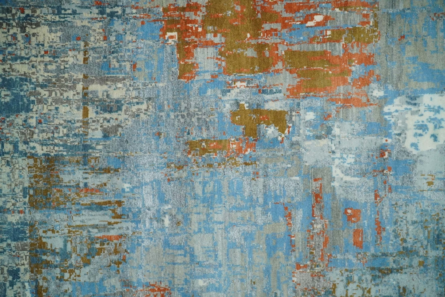 8x10 Fine Hand Knotted Abstract Rug