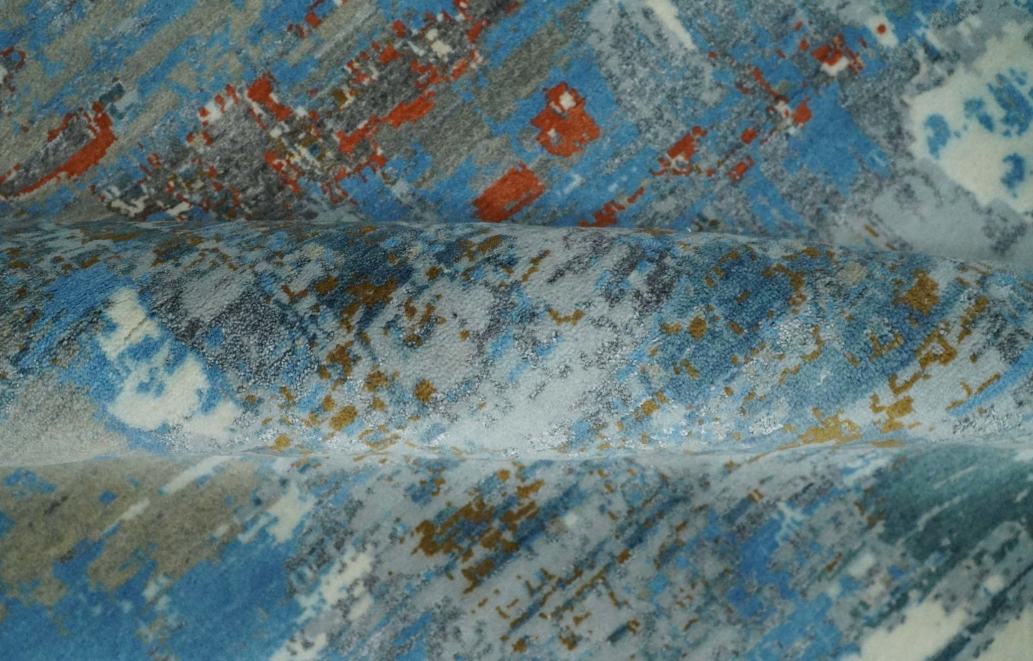 8x10 Fine Hand Knotted Abstract Rug