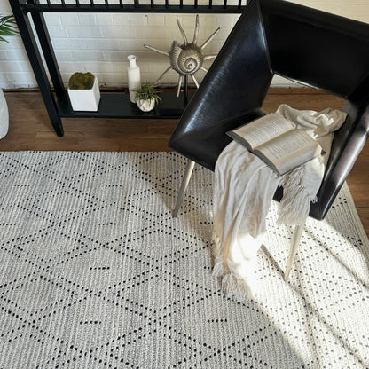 Geometrics Gray Rug – detail view