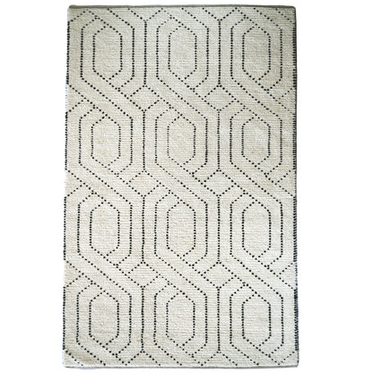 Geometrics Ivory Black Rug – cabin lodge area rug