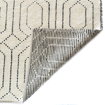 Geometrics Ivory Black Rug – room setting