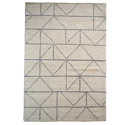 Geometrics Ivory Navy Rug – cabin lodge area rug