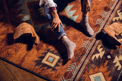 Whisky River Rug – Rust – detail view