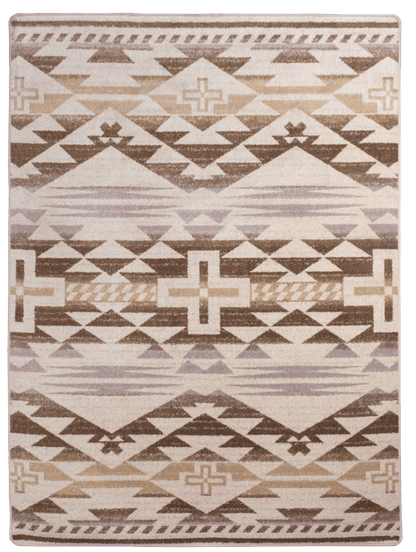 Rustic Cross Rug – Chablis – cabin lodge area rug