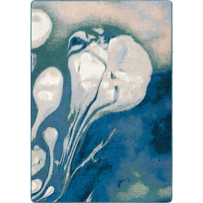 Abstract Jellyfish Rug – Ocean Blue – cabin lodge area rug