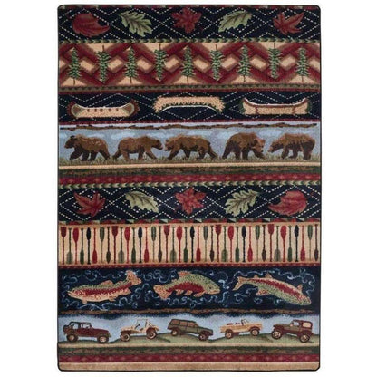 American Wildlife Rug – Multi – detail view