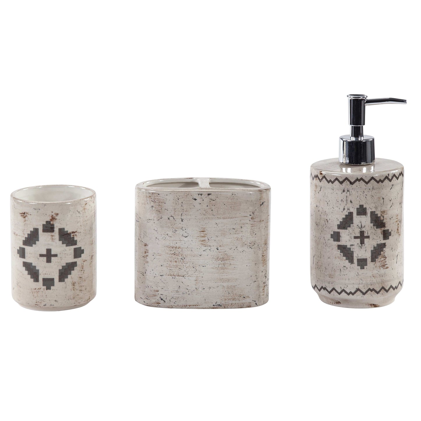 Dakota Ceramic Countertop Bathroom Set, 3 Pc