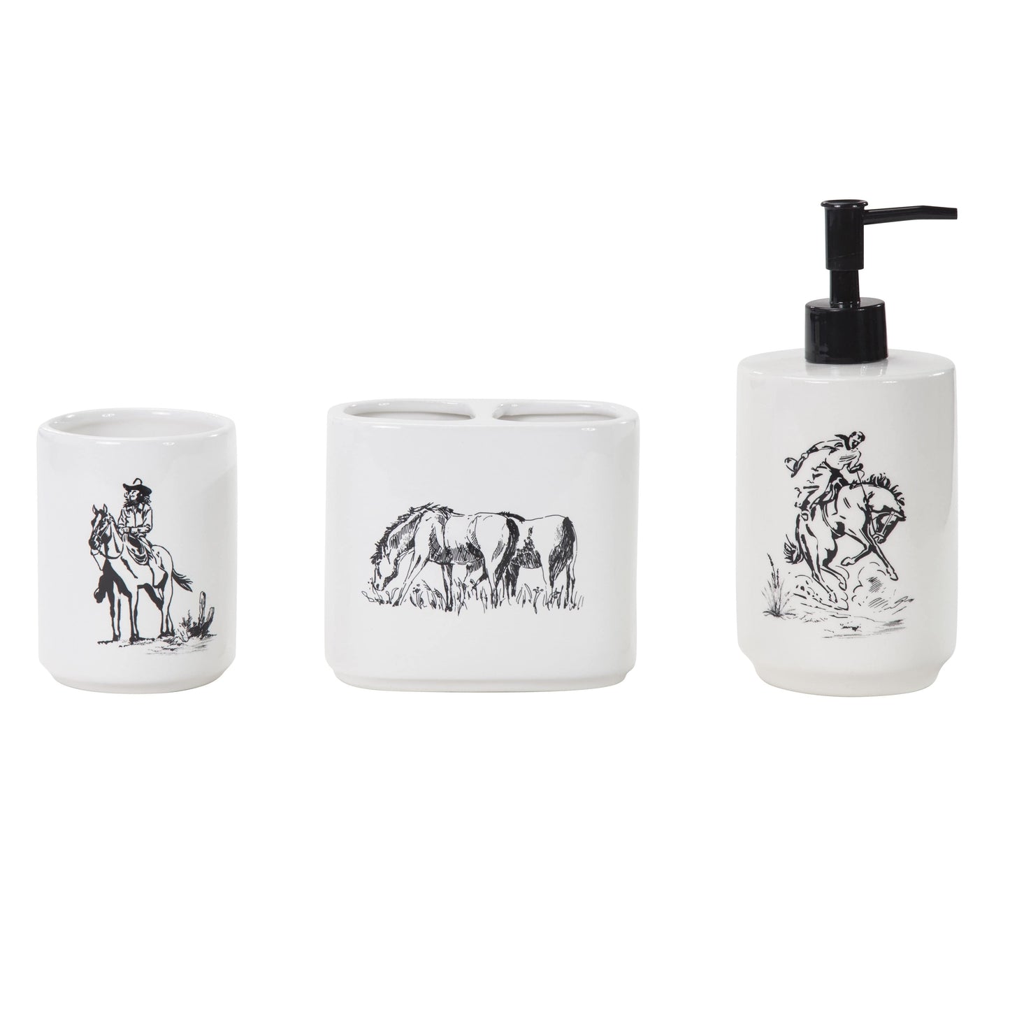 Ranch Life Countertop Bathroom Set, 3 Pc