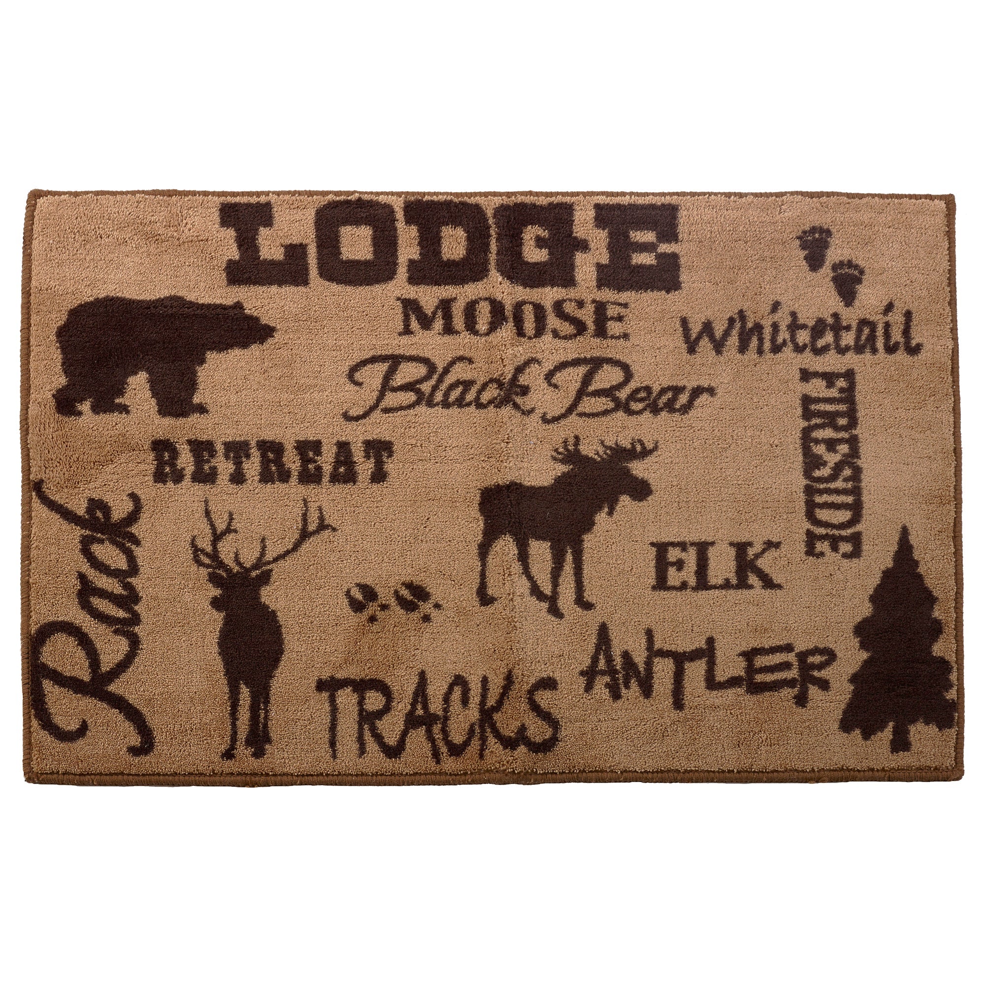 Tan & Chocolate Brown Lodge Rug – Cabin Rugs