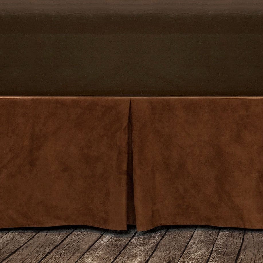 Copper Faux Suede Bed Skirt