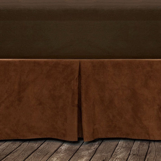 Copper Faux Suede Bed Skirt