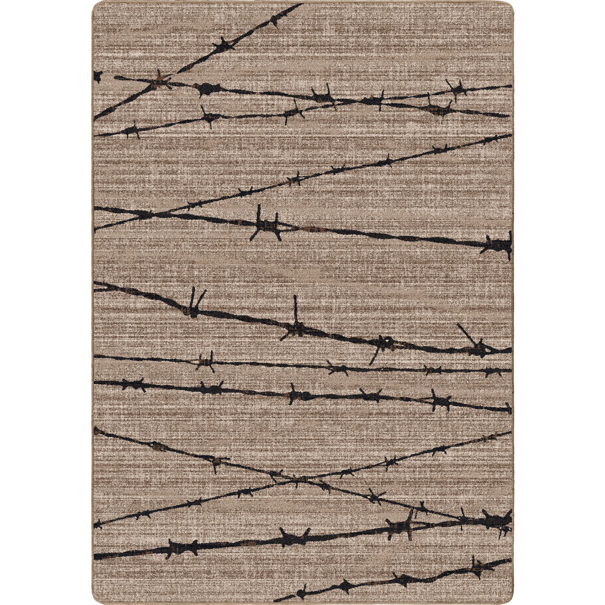 Barbed Wire Rug – Natural – cabin lodge area rug