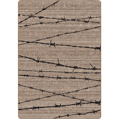 Barbed Wire Rug – Natural – cabin lodge area rug