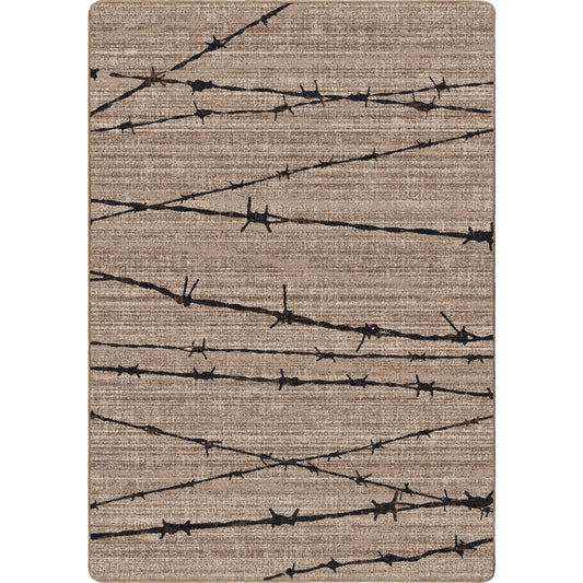 Barbed Wire Rug – Natural – cabin lodge area rug