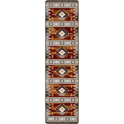 Barred Rug – Rust – close up