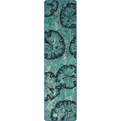 Beach Money Rug – Aqua – room setting