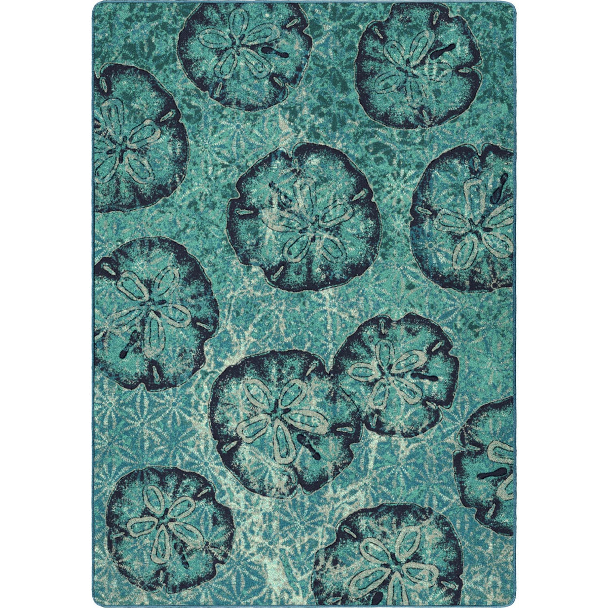 Beach Money Rug – Aqua – cabin lodge area rug