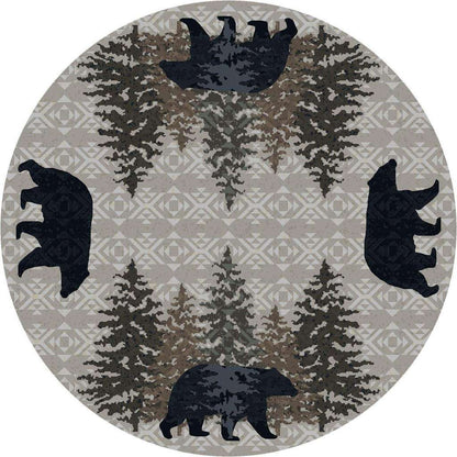 Bear Paradise Rug – Stone – room setting