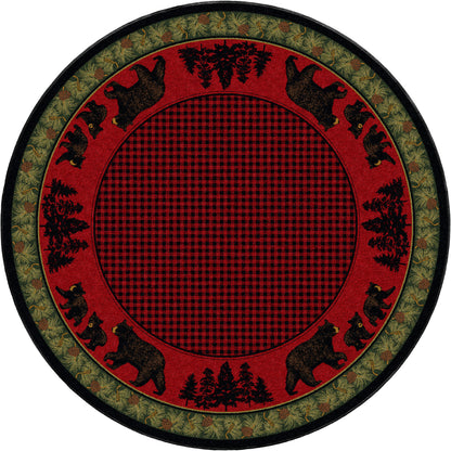 Bear Family Rug – Multi – close up