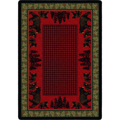 Bear Family Rug – Multi – cabin lodge area rug