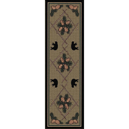Bears & Pinecones Rug – detail view