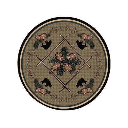 Bears & Pinecones Rug – close up