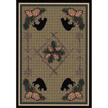 Bears & Pinecones Rug – cabin lodge area rug
