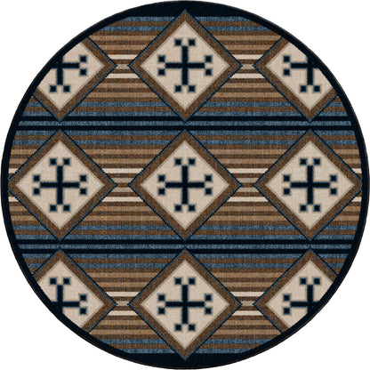 Bison Creek Rug – Black and Russet – pattern detail