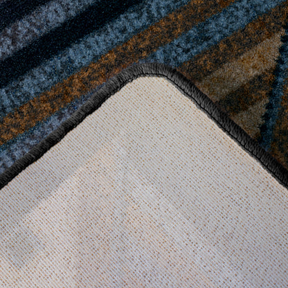 Bison Creek Rug – Black and Russet – room setting