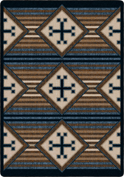 Bison Creek Rug – Black and Russet – cabin lodge area rug