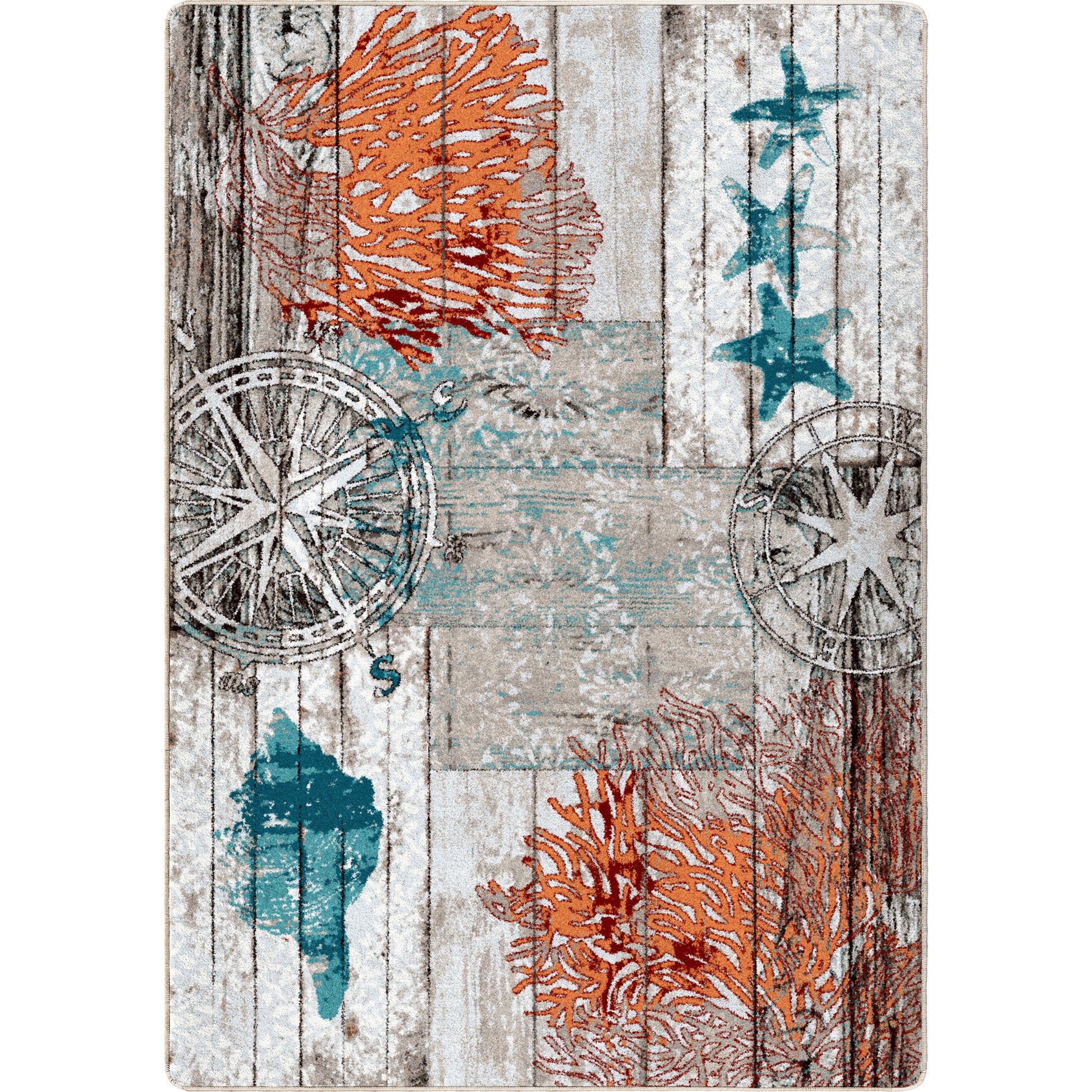 Boardwalk Rug – Multi – cabin lodge area rug