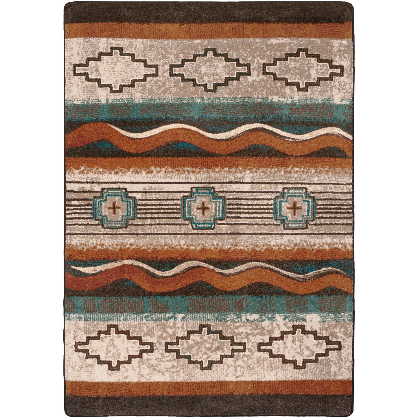 Brand New Old School OKA Rug – Buckskin – cabin lodge area rug