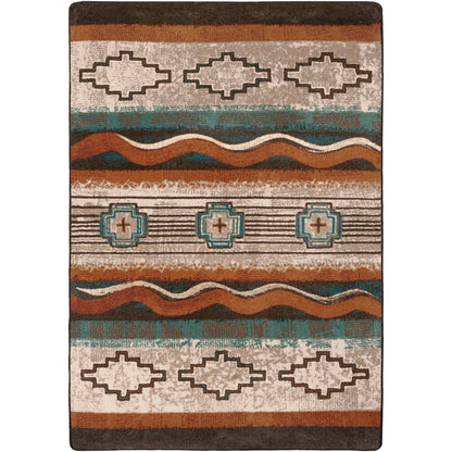 Brand New Old School OKA Rug – Buckskin – cabin lodge area rug
