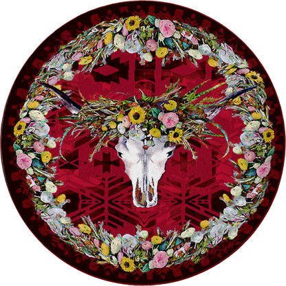 Briscoe Rug – Red – close up