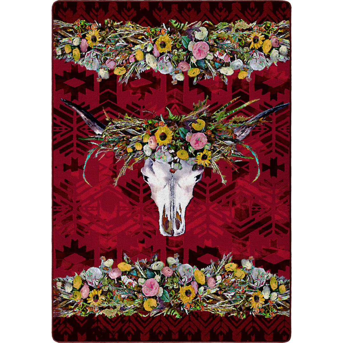 Briscoe Rug – Red – cabin lodge area rug
