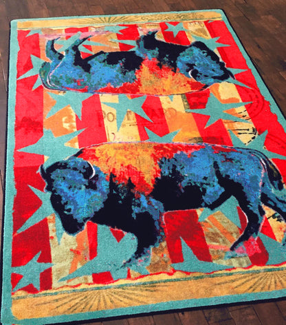 Ruiz Buffalo Stars & Stripes Rug – Liberty – detail view
