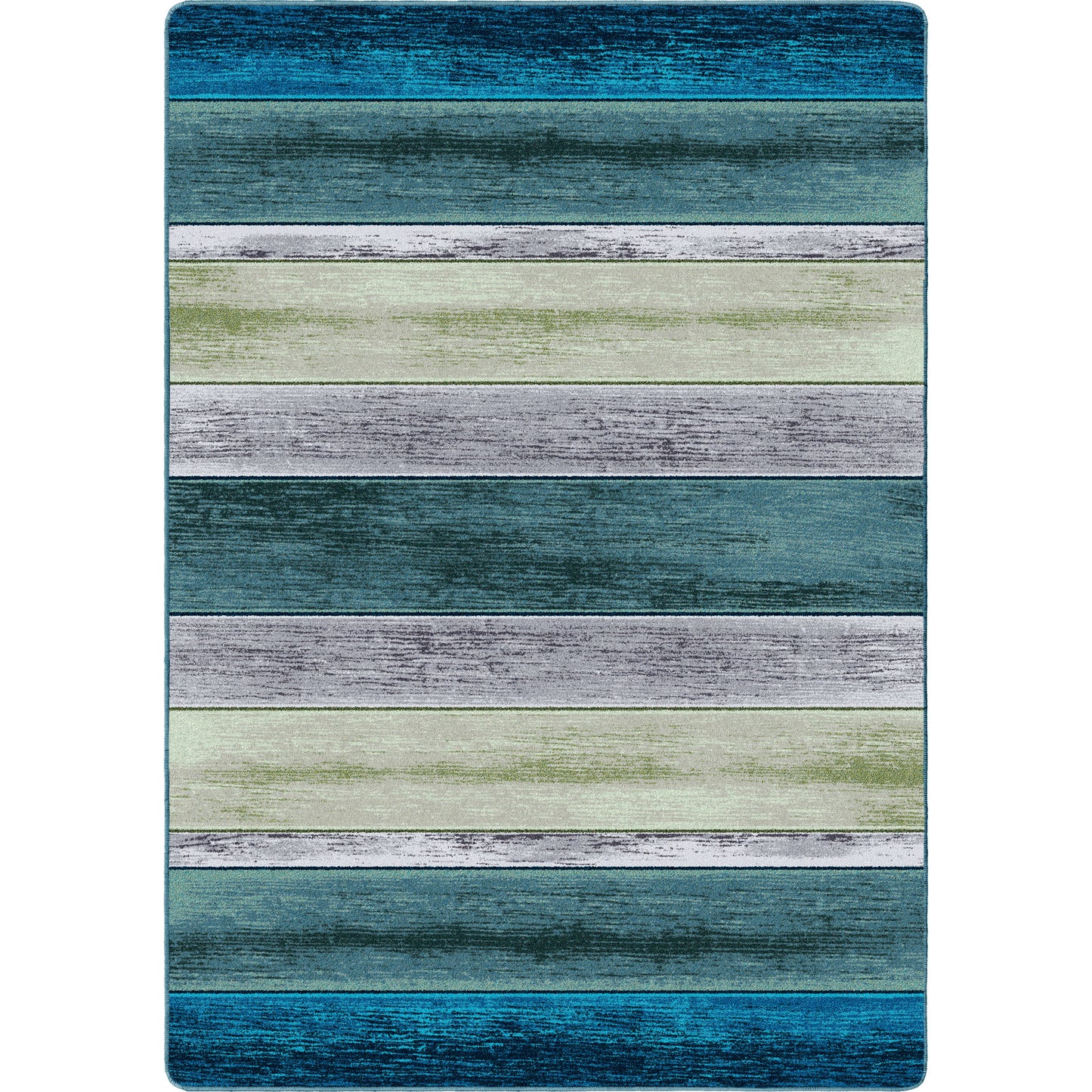 Bungalow Stripe Rug – Aqua – cabin lodge area rug