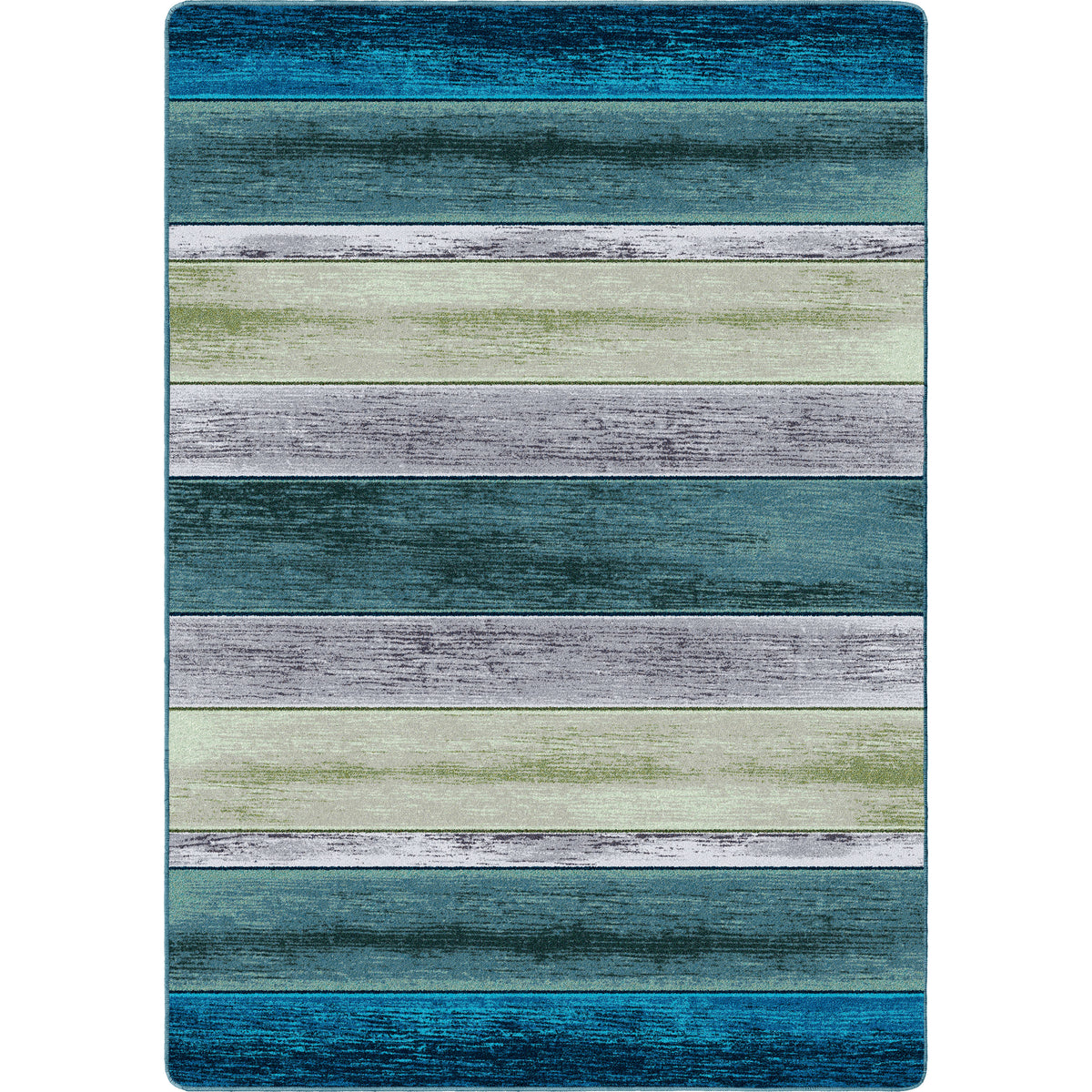 Bungalow Stripe Rug – Aqua – cabin lodge area rug