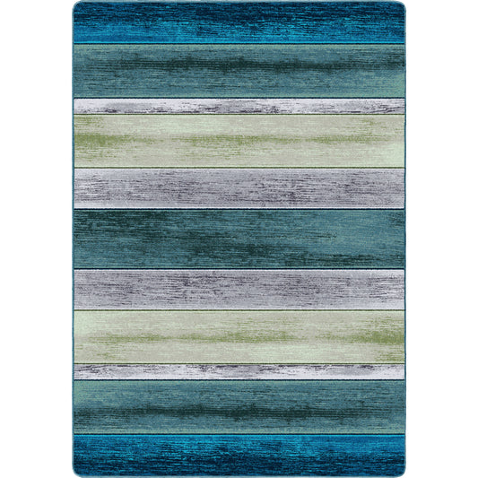 Bungalow Stripe Rug – Aqua – cabin lodge area rug