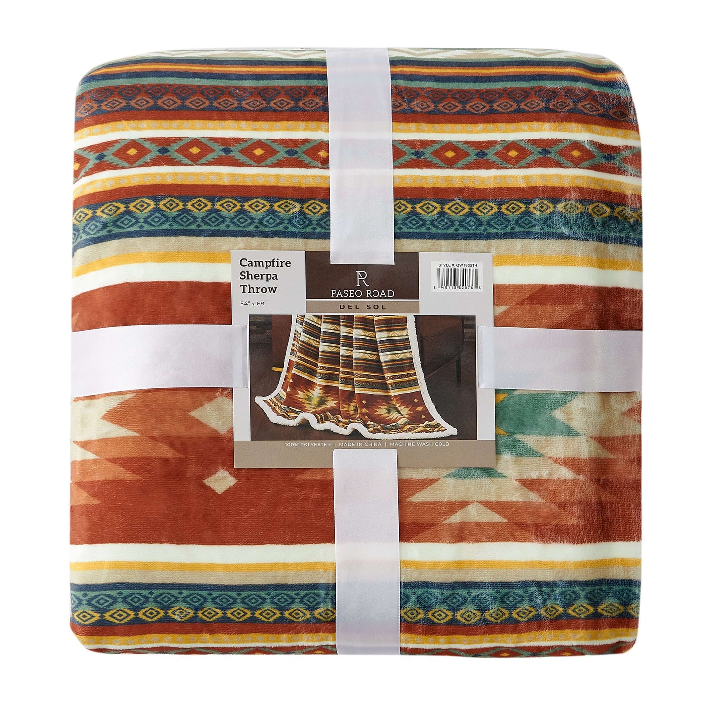 Del Sol Campfire Sherpa Throw