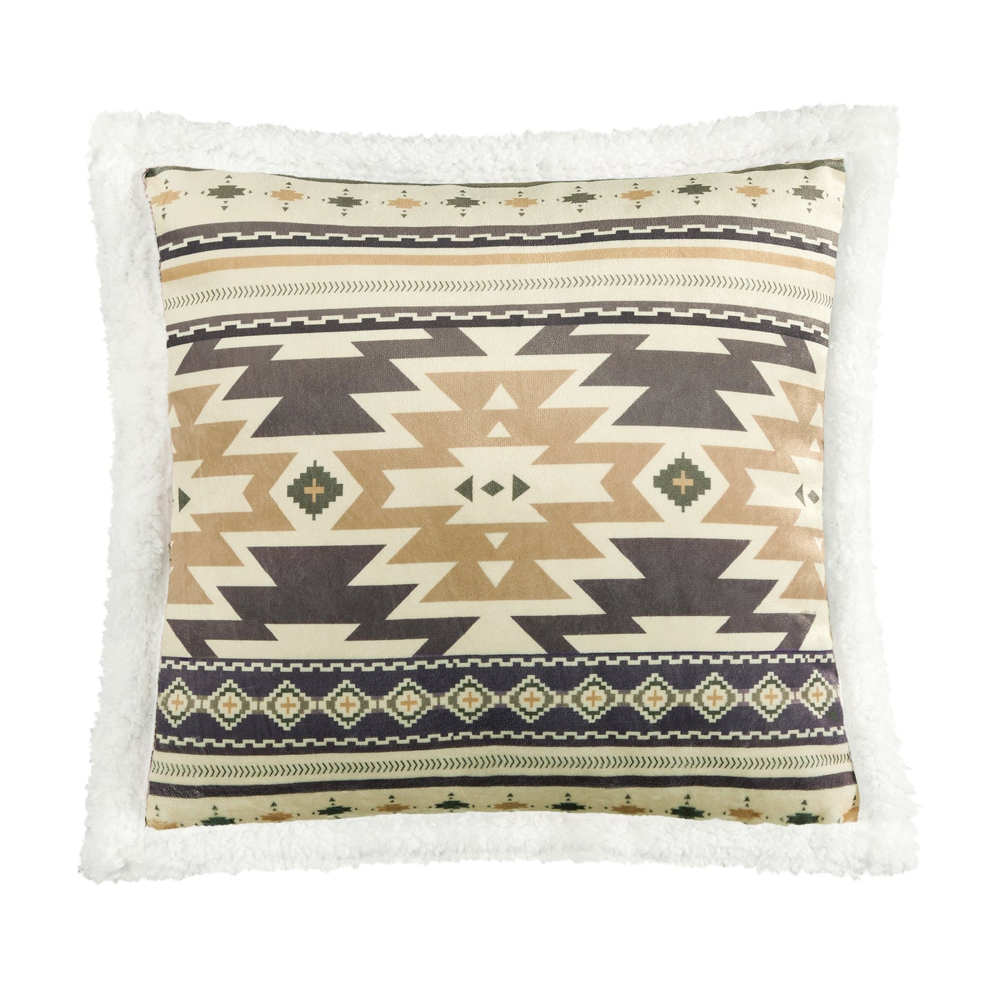 Desert Sage Campfire Sherpa Pillow
