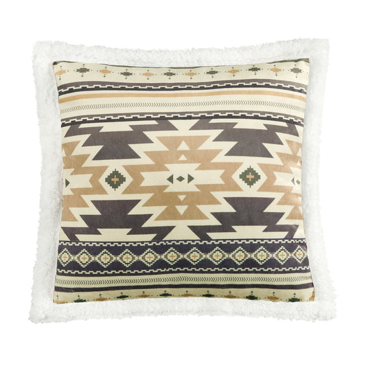 Desert Sage Campfire Sherpa Pillow